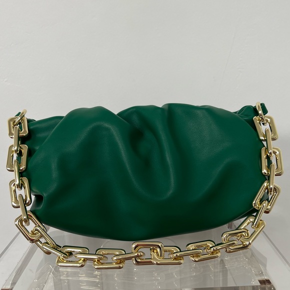 Softest Vegan Leather Chain Pouch Shoulder Bag - Picture 6 of 10